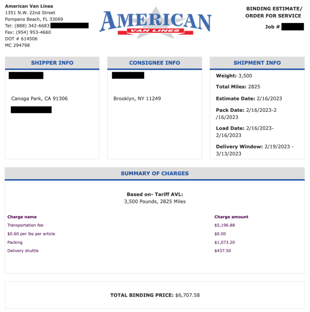 American Van Lines Review 2023 Moving Feedback